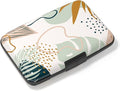 Credit Card Holder, Mini Aluminum Card Wallet RFID Blocking Slim Metal Hard Card Case for Women Men, Leaf
