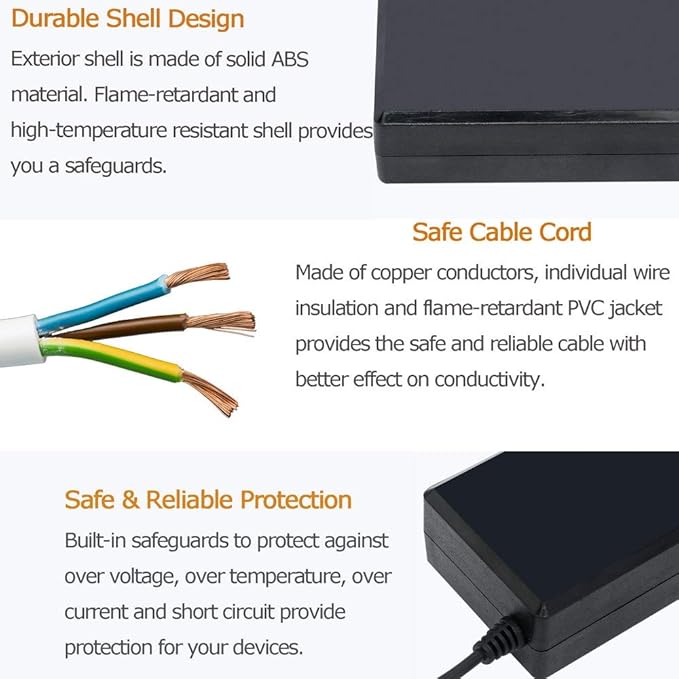 12V 8A 96W Power Supply Adapter AC to DC Converter Charger AC 110V ~ 240V to DC 12V 8Amp Transformer for Water Pump, CCTV, Computer Project