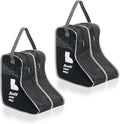 2 Pack Portable Boots Storage Bag, Black Shoe Bags for Storage and Travel Dust Proof Travel Shoe Bags for Packing (Medium)
