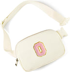 Gitus Personalized Gifts Birthday Gifts for Girls Fanny Pack Cross Body Bags with Initial Letter Preppy Stuff Gifts for Her Girlfriend Wife Sister Friends Mom (Ivory-O)
