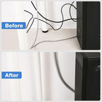 JOTO 1 Pack Cable Management Sleeve, 10 Feet Cord Organizer System with Zipper for TV Computer Office Home Entertainment, Flexible Cable Sleeve Wrap Cover Wire Hider System -Grey
