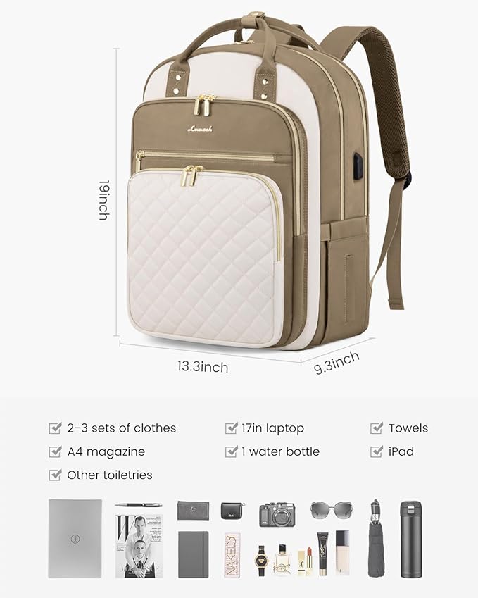 LOVEVOOK Laptop Backpack for Women with Laptop Compartment,Fits 17" Laptop