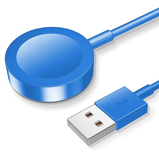 𝟐𝟎𝟐𝟔 𝐔𝐩𝐠𝐫𝐚𝐝𝐞𝐝 for Apple Watch Charger Magnetic Fast Charging Cable [Portable] Magnetic Wireless Charging Compatible with iWatch Series Ultra/10/9/8/7/6/SE/5/4/3/2-[3.3FT] Blue