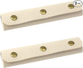 Mcredy 2 Pcs Leather Wrap Cover Soft Luggage Bag Grip Protector with Metal Clasp Purse Strap Pad Handle Covers for Shopping Travel Bags Suitcase, Beige