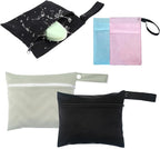 2 Pcs Travel Soap Bag, Travel Soap Case Leakproof & Waterproof, Quick Dry Bar Soap Pouch Travel Soap Container with 2 Pcs Foaming Nets, Portable Soap Bags for Shower Travel Camping - Black & Grey