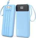 Portable Charger Built-in Cables,10000mAh Power Bank for iPhone,Fast Charge USB C Battery Pack Travel Essentials Slim Lightweight Powerbank Compatible with iPhone 17/16/15/14, Samsung, Android, etc