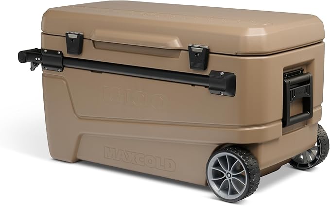 Igloo Maxcold Glide 110Qt Wheeled Cooler | Insulated Hard Shell Ice Chest