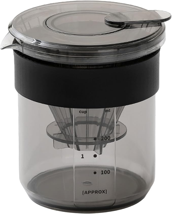 All-in-One Pour Over Coffee Maker Set with Scale, Spoon, Funnel - Portable Hand Brewed Drip Coffee for Travel, Camping, and Home Use
