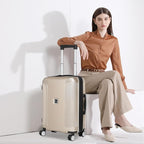 20 Inch Lightweight Expandable Carry On Luggage, PC Hardside Suitcase with Spinner Wheels & TSA Lock, Carry-on 20-Inch, Champagne