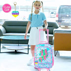 WZLVO Kids Luggage for Boys and Girls, Cute Dinosaur Unicorn Rolling Wheels Suitcase for Toddler Children