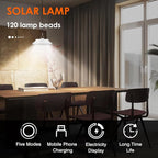 Solar Camping Lanterns Remote Tent Light - 4000LM Portable LED Camping Light Hanging Waterproof USB Rechargeable Lantern for Camping, Hiking, Power Failure, Hurricane (120 LEDs)
