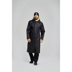 Portwest UH447 Waterproof Reversible Raincoat Hi Vis Reflective Long Safety Rain Jacket Yellow/Black, 4X-Large