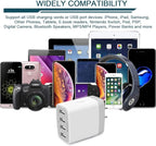 USB Charger Cube, Wall Charger Plug, AILKIN 4.8A 4-Muti Port USB Adapter Power Plug Charging Station Box Base Replacement for iPhone 15 14 13 12 16 Pro Max/X/17, iPad Samsung Phones Charging Block