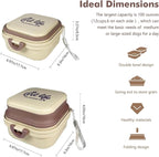 Collapsible Dog Bowls, Travel Food and Water Double Bowl for Cats & Dogs, 2-in-1 Portable BPA-Free Feeding Solution, Perfect for Traveling, Camping & Walking (L/ 100oz)