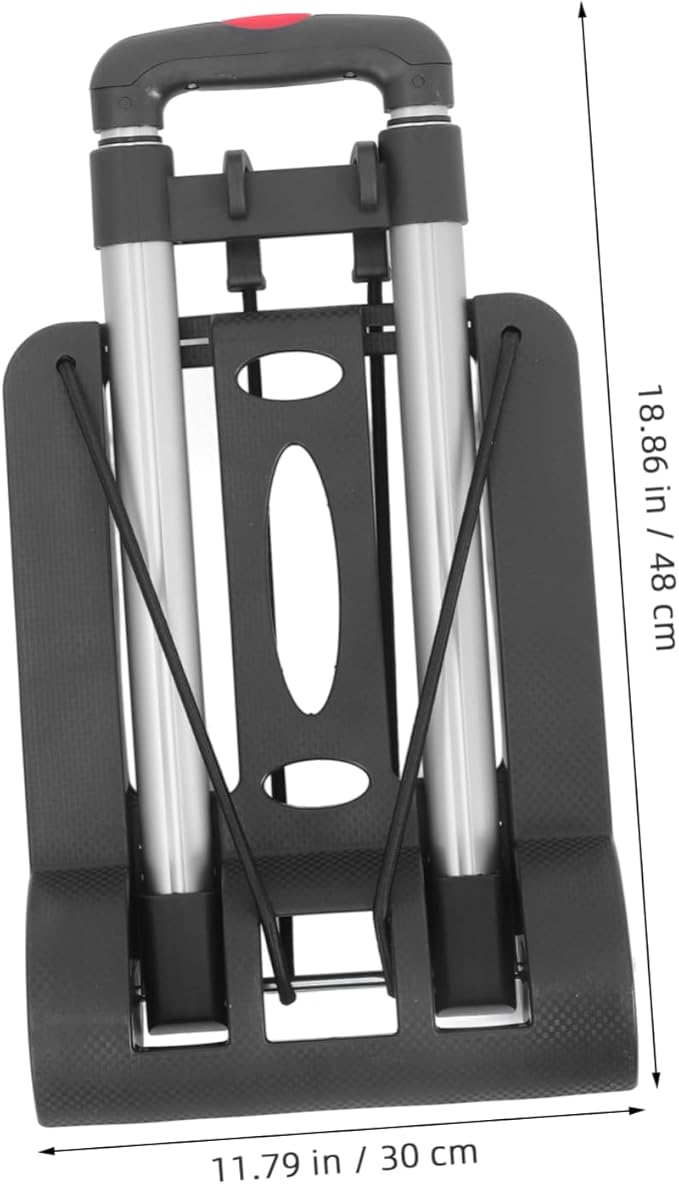 Healifty Heavy Duty Luggage Cart with Adjustable Handle for Easy Transportation Folding Utility Cart for Travel Moving and Shopping Compact Design for Home Use
