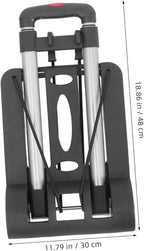 Healifty Heavy Duty Luggage Cart with Adjustable Handle for Easy Transportation Folding Utility Cart for Travel Moving and Shopping Compact Design for Home Use