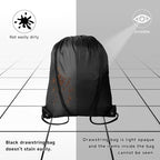 Kuhome 120Pcs Black Drawstring Backpacks Bulk String Bag Cinch Sack Pack Storage Knapsack Polyester Gift Bags Sports Drawstring Bags for Trip Party Gym Bags