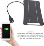 Hilitand 5W 5V USB Solar Panel Charger, Portable Monocrystalline Silicon Handheld Solar Panel for Camping Travel Outdoor (Black)