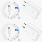 USB C Android Charger Fast Charging Cord, Super Fast Phone Chargers 10FT C to C Type Cable with 25W USBC Wall Block for Samsung Galaxy S26 S25 S24 Ultra Plus/S23/S22/S21/S20/Note 20/10, White