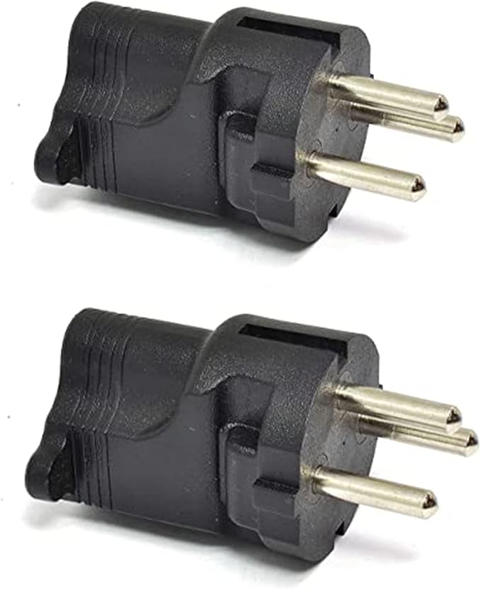 Ceptics Israel, Palestine SI 32 Travel Power Plug Adapter Accepts NEMA 5-15R - ETL Certified - Industrial Grade (IG-14-2PK)