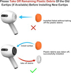 3 Pairs Replacement Ear Tips for AirPods Pro 1st & 2nd Generation with Noise Reduction Hole, Silicone Ear Tips for AirPods Pro with Portable Storage Box and Fits in Charging Case (Medium, Orange)