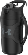 Under Armour Insulated Water Bottle with Handle & Fence Hook, Half Gallon Sports Water Jug, Leak-Resistant & BPA-Free for Baseball, Football & Gym - Black/Black, 64oz
