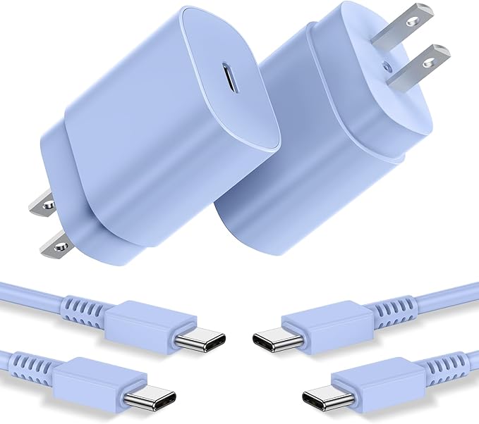 Type C Charger, 2Pack 25W PD USBC Wall Charger Super Fast Charging