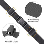 MAGARROW 1.5" Utility Luggage Straps with Buckle Adjustable, 4-Pack (Black, 1.5 in x 3.2 ft)
