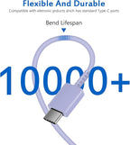 Type C Charger Fast Charging for iPhone 17 16 15,USB C Samsung Chargers Block 25W Super Fast Chargers for Samsung Galaxy S25/S24 S23 S22 S21/iPhone Air/17/17 Plus/17 Pro Max/16 Pro Max/15 Plus(Purple)