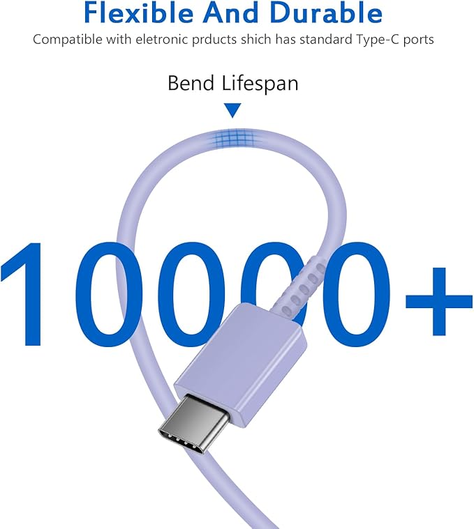 Type C Charger Fast Charging for iPhone 17 16 15,USB C Samsung Chargers Block 25W Super Fast Chargers for Samsung Galaxy S25/S24 S23 S22 S21/iPhone Air/17/17 Plus/17 Pro Max/16 Pro Max/15 Plus(Purple)