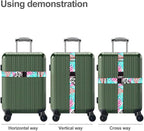 Luggage Straps for Suitcases TSA Approved Easy Pack Organized Suitcase Strap, Luggage Strap, Luggage Belt Strap, Bag Straps for Luggage. Buckle Straps Travel Accessories (Hawaii Plant)