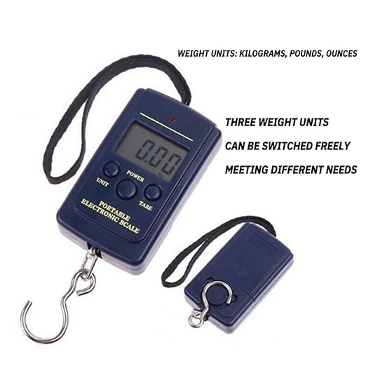 Luggage Weight Scale, 5pcs Electronic LCD Display Digital Scale with Hanging Hook Without Backlight Mini Handheld Scale Portable,for Travel