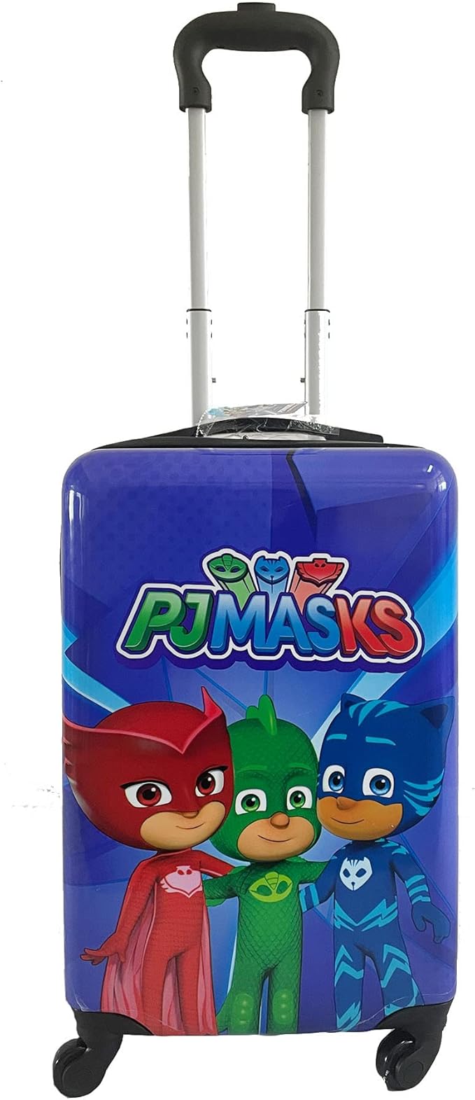 Fast Forward PJ Mask Suitcase for Kids, Luggage for Toddlers, 20 Inch Hard-Sided Tween Spinner Suitcase, PJ Masks Kids Carry-On Luggage with Wheels