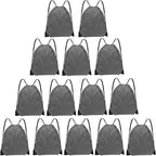Grneric Drawstring Bags Bulk 14 Pcs Drawstring Backpack Bulk Cinch Bag Sackpack for Men Women Gym (Gray)