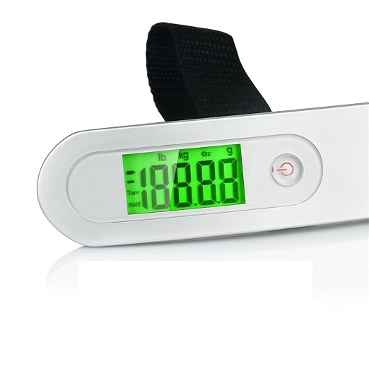 Luggage Weight Scale, Digital Luggage Weight Scale 50Kg High Precision Portable Electronic Weighing Scale Handheld Suitcase Hanging Scale,for Travel