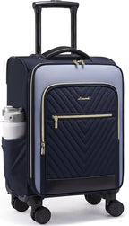 LOVEVOOK Carry On Luggage 22x14x9 Airline Approved,20 Inch Carry-on Suitcase for Women,Softside Suitcases with Wheels,Rolling Checked Luggage with TSA Lock,Lightweight Travel