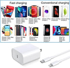 DABUSTAR for iPhone Fast Charger, 33W USB C PD Wall Charger Block Plug with[MFi Certified]6ft Type C to Lightning Cable Quick Charging Data Sync Cord for iPhone14 13 12 11 Pro Max Mini Xs Xr iPad Air