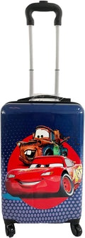 Fast Forward 20 Inches Pixar Car Suitcase For Kids- Carry-On Travel Trolley Hard Sided Spinner Kids Luggage