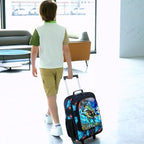 WZLVO Kids Luggage for Boys and Girls, Cute Dinosaur Unicorn Rolling Wheels Suitcase for Toddler Children