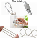 50 Ft Clothesline Long Clothes Line, Cotton Clothesline Rope Laundry Line Rope Craft Drying Rope Adjustable forCamping Travel & Home Use DIY Rope as Candle Replacement Wick Laundry Line Dryer Rope