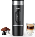 Portable Espresso Machine with Self-Heating System, 15 Bar Portable Coffee Maker Compatible with Capsules & Ground Coffee, Espresso Maker for Car, Camping & Travel