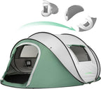 EchoSmile Pop Up Camping Tent, 2/4/6 Person Easy Setup Tent, Water Resistant Dome, Portable with Carry Bag