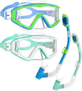 Aegend Snorkeling Gear for Adults Youth Kids, Snorkel Mask with Top Dry Valve - Panoramic View Anti-Leak and Anti-Fog with Mesh Bag for Snorkeling, Scuba Diving, Freediving & Swimming