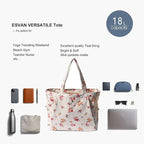 ESVAN Corduroy Yoga Tote Bag Gifts for Women Drawstring Yoga Mat Bag for Office Workout Travel Carryall Pilates Gym
