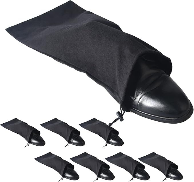 PlasMaller Shoe Storage Bags 100% Cotton with Drawstring for Men and Women for Travel Protecting and Storing Shoes