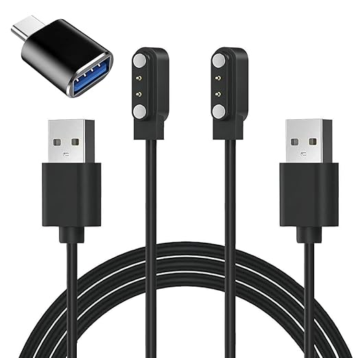 VeryFit Smart Watch Charger, 2-Pack/3.3FT Magnetic Charging Cable for Veryfit Smart Watch IDW28, ID207, IDW13, ID208 Plus, IDW19, ID205L, ID206, ID208BT and More