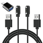 VeryFit Smart Watch Charger, 2-Pack/3.3FT Magnetic Charging Cable for Veryfit Smart Watch IDW28, ID207, IDW13, ID208 Plus, IDW19, ID205L, ID206, ID208BT and More
