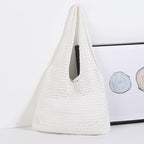 WantGor Crochet Bags, Beach Mesh Tote Bag Womens Shoulder Shopping Handbag Casual Travel Totes Bag Foldable Hobo Bags