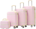 Hardshell Luggage Sets 4Pc with TSA Lock ABS Suitcase Hardshell Luggage Set