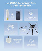 LMUGOOS 3 Pack Travel Mini Umbrella Small Compact, Portable Umbrella with UV Protection UPF 50+, Rainproof & Sunproof Folding Umbrella, Backpack & Pocket-Friendly